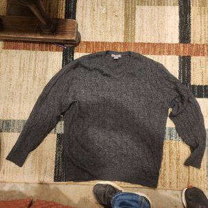 Men's grey cable knit Daniel Cremieux Alpaca XL sweater